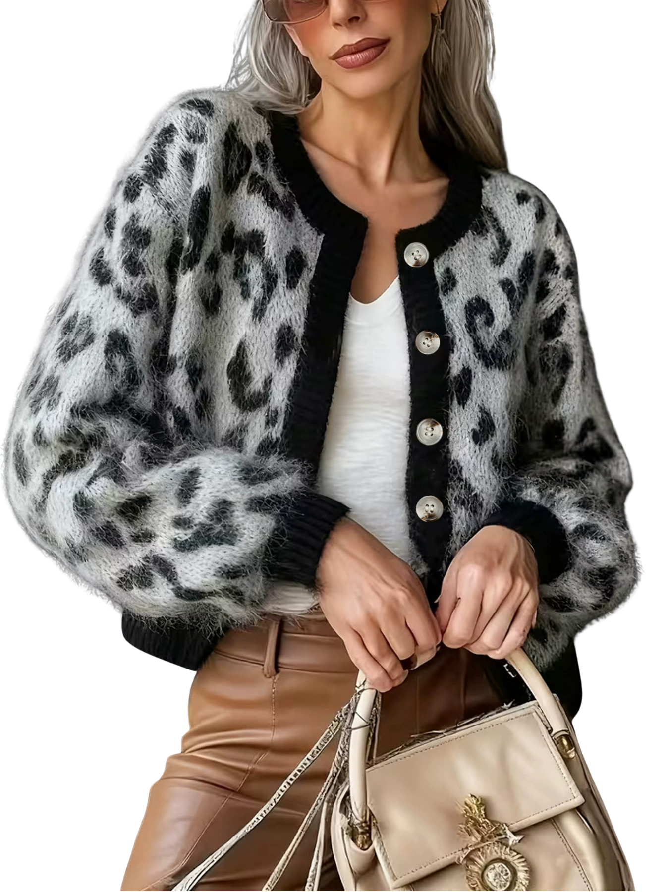 Esmee | Leopard Knit Cardigan