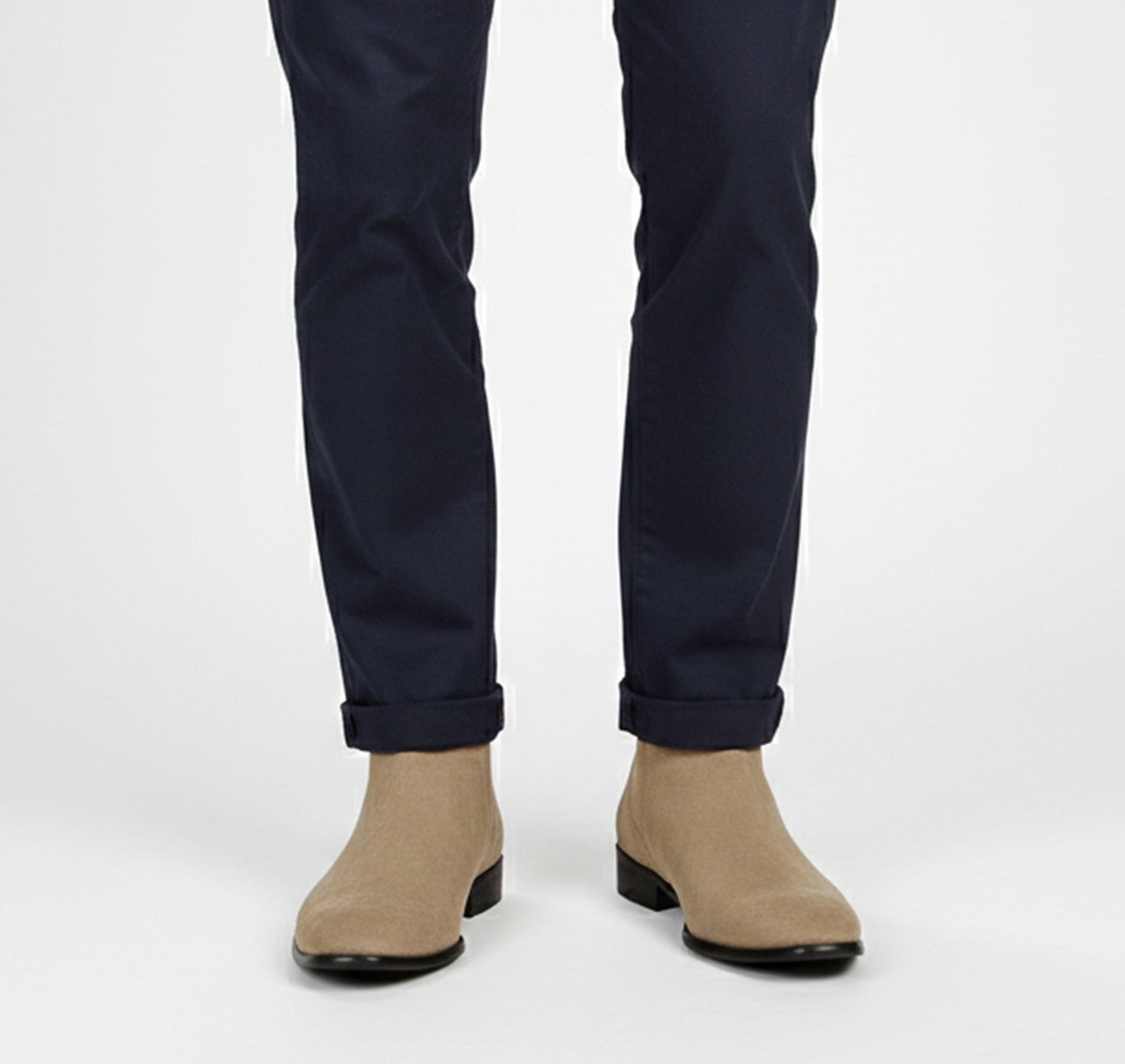 Men's suede winter Chelsea boots