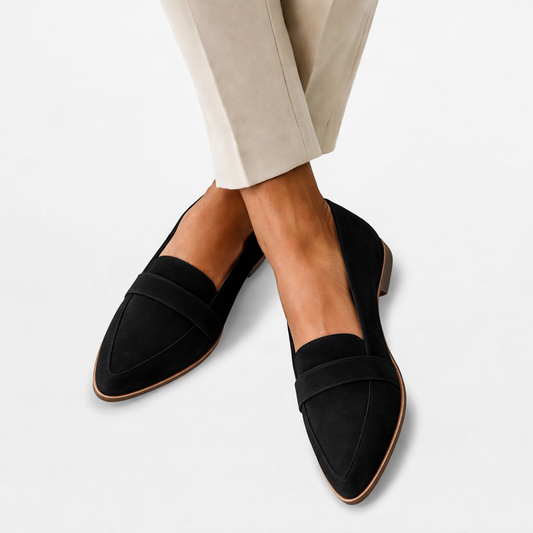 Isla | Pointed Suede Loafers