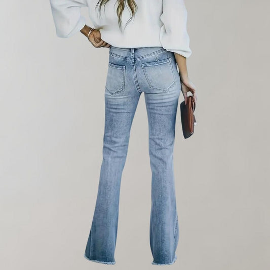 Tess | Light Wash Flared Jeans