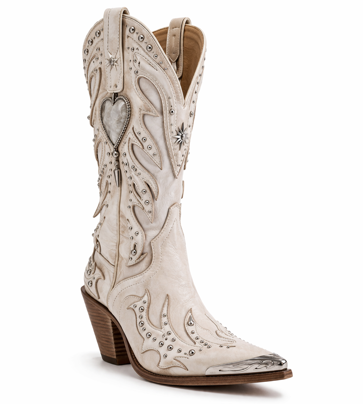Ivory | Sculpted Heart Western Boot