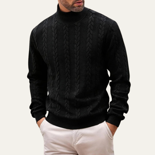 men's cable knit knit sweater