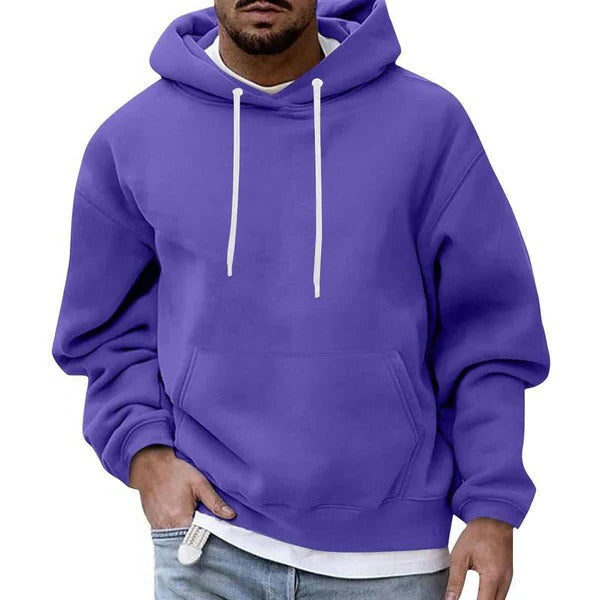 Men's Fleece Pullover Hoodie in Violet