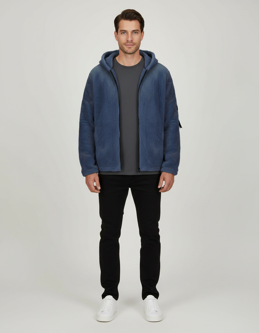 Men's Hooded Sherpa Winter Jacket