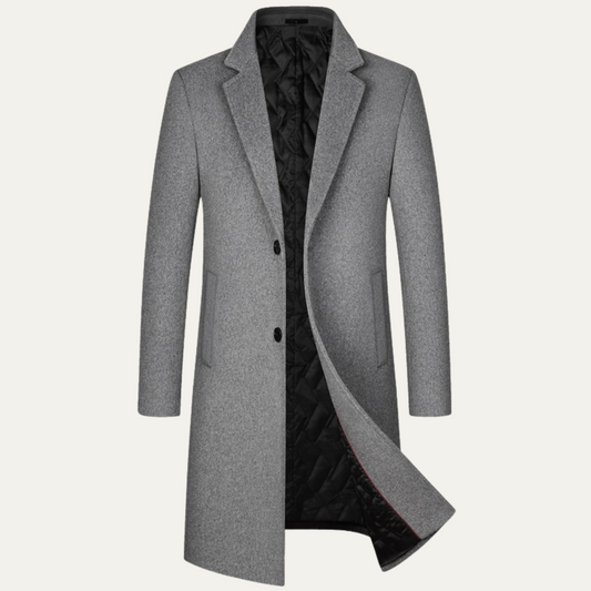 Men's Long Wool Overcoat for Smart Winter Style