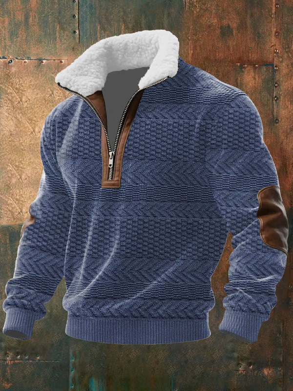 men's textured knit knit sweater