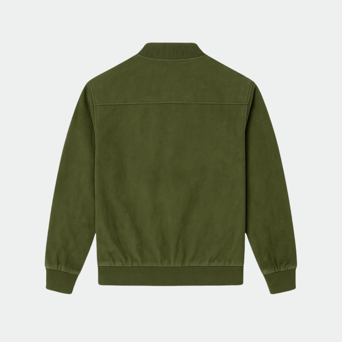 Men's Suede Bomber Jacket with Smart Style