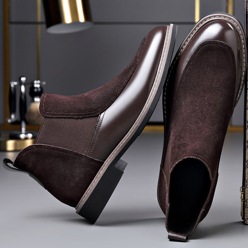 Men's Suede Chelsea Boots Pull On