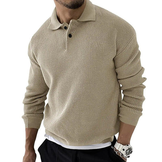 men's waffle knit knit sweater