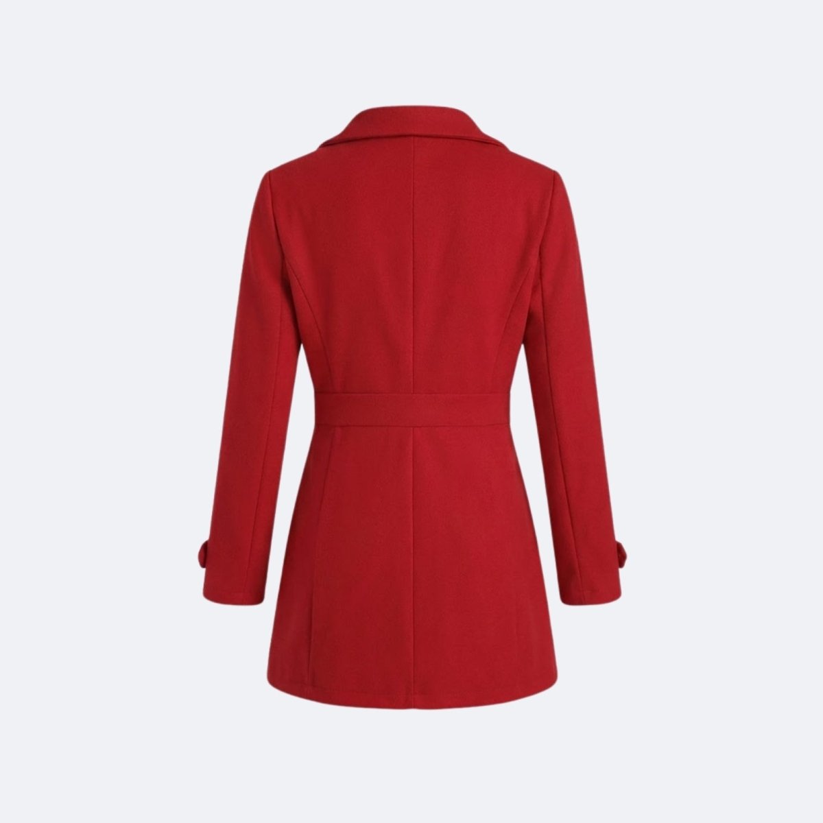 Women's Belted Wool Longline Coat for Winter