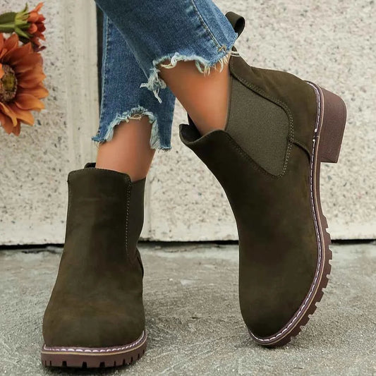 Women's Classic Chelsea Boots in Green