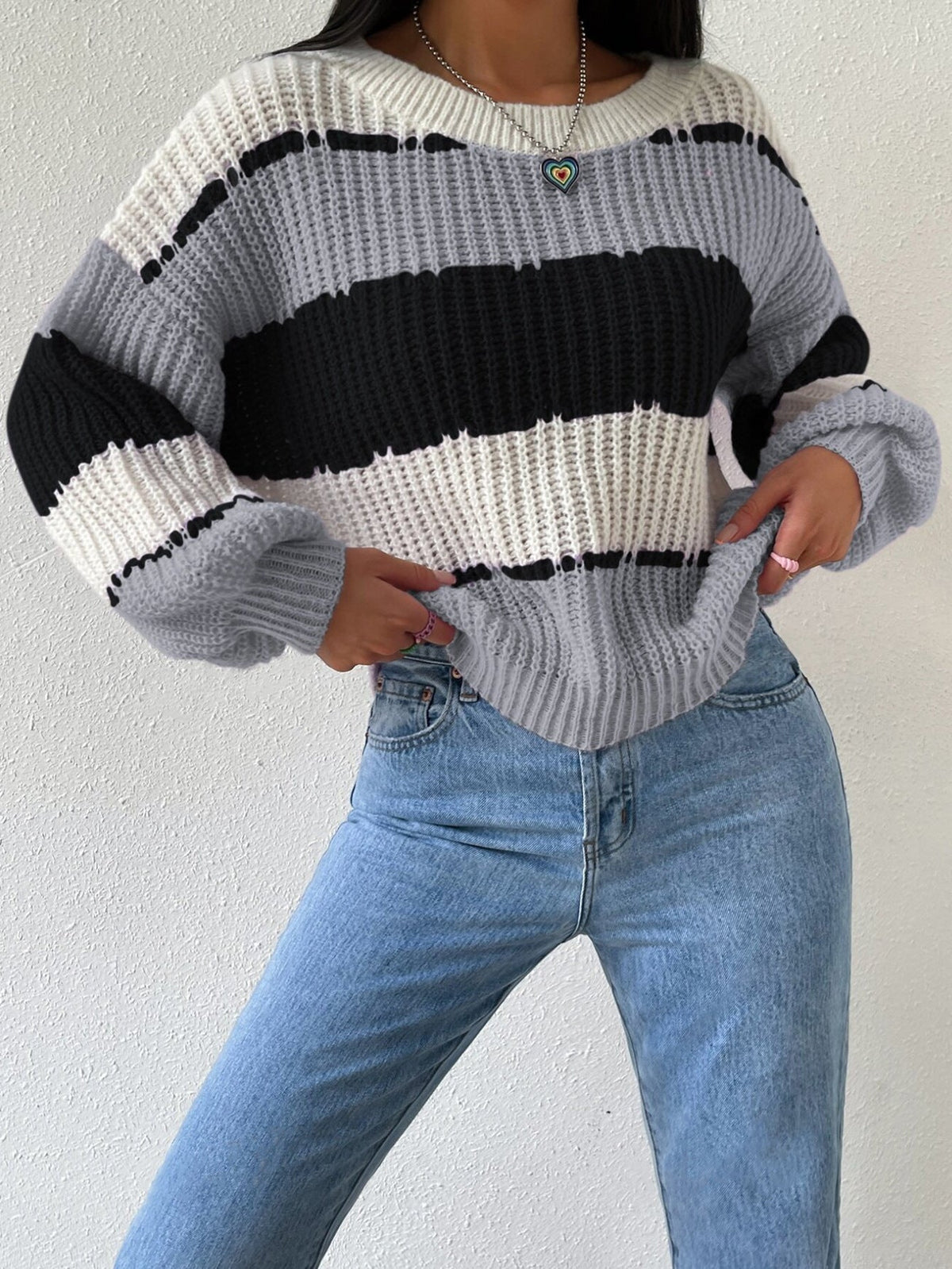 women's knit knit sweater