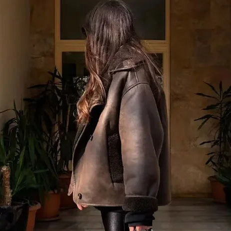 Women's Faux Shearling Lined Jacket