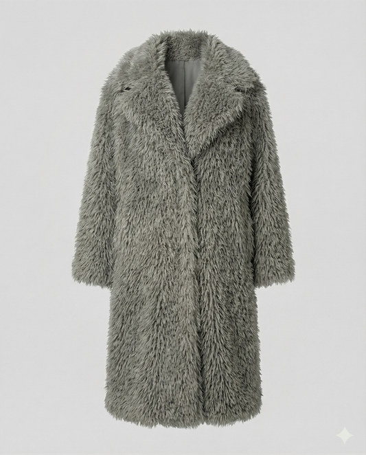 Women's Longline Shaggy Coat