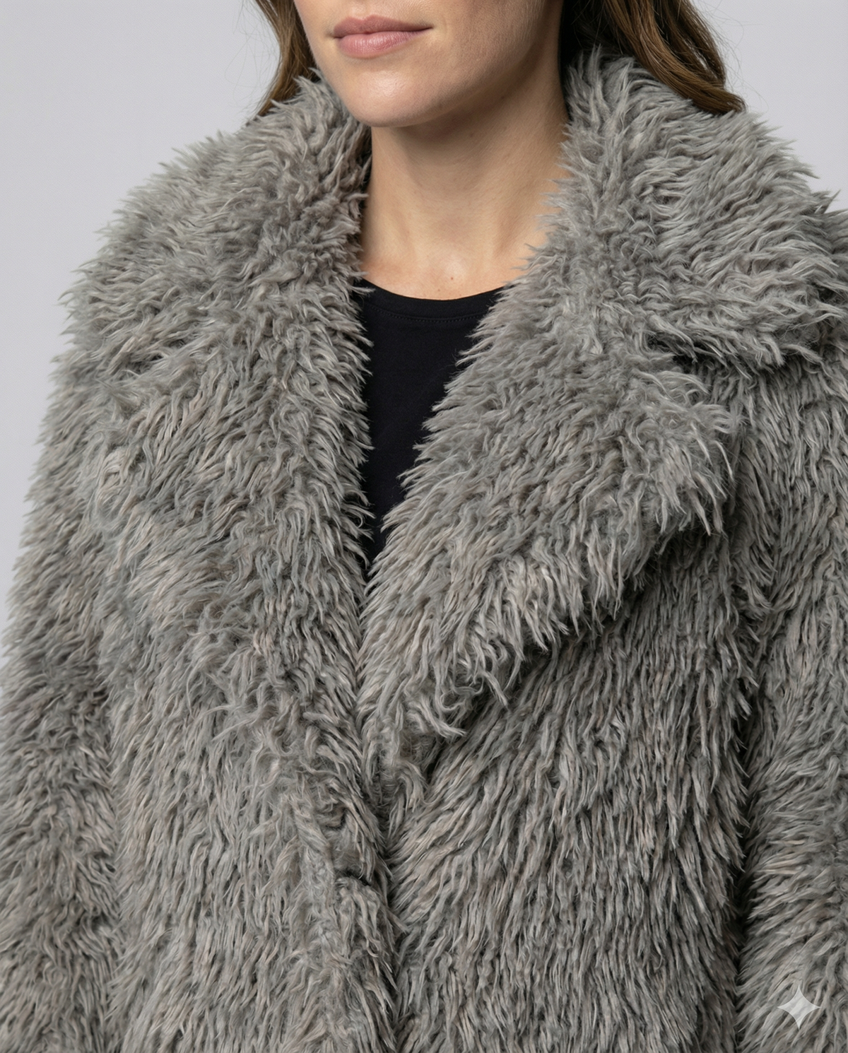 Women's Longline Shaggy Coat