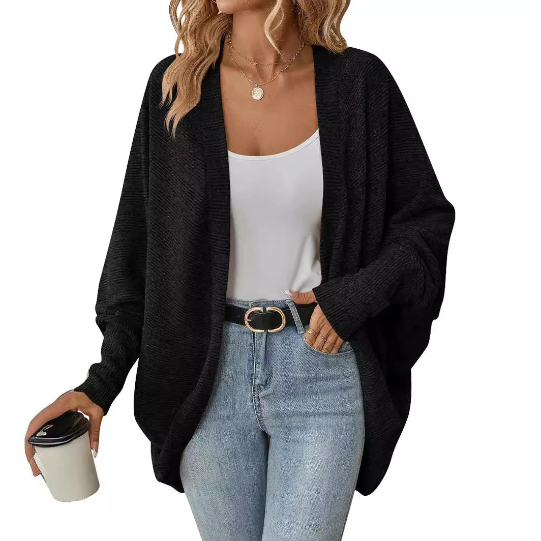 Women's Midi Knit Cardigan in Black