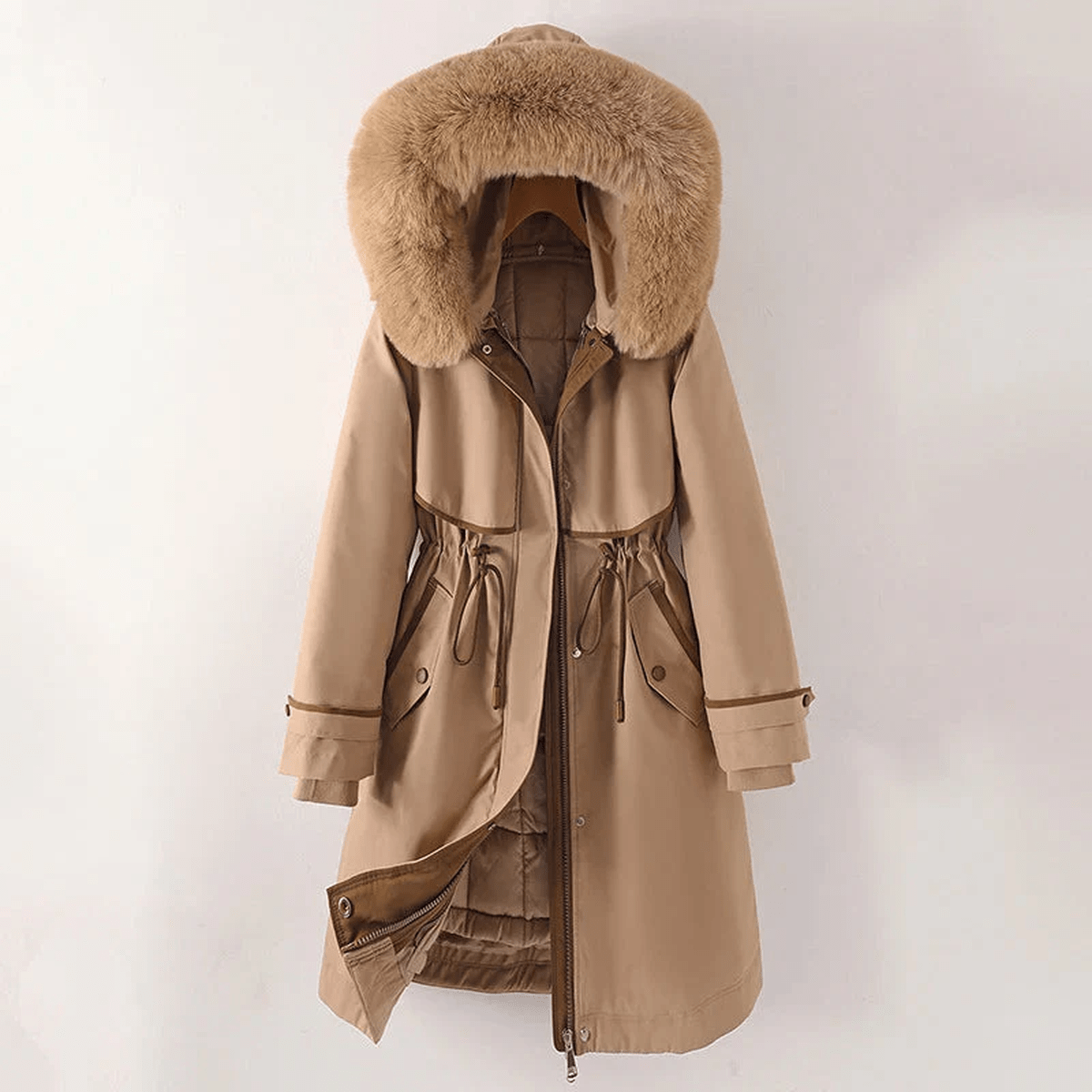 Women's Padded Parka in Khaki