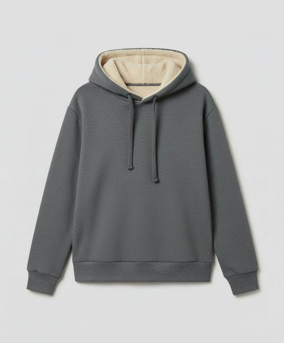 Women's Sherpa Lined Hoodie in Dark Grey