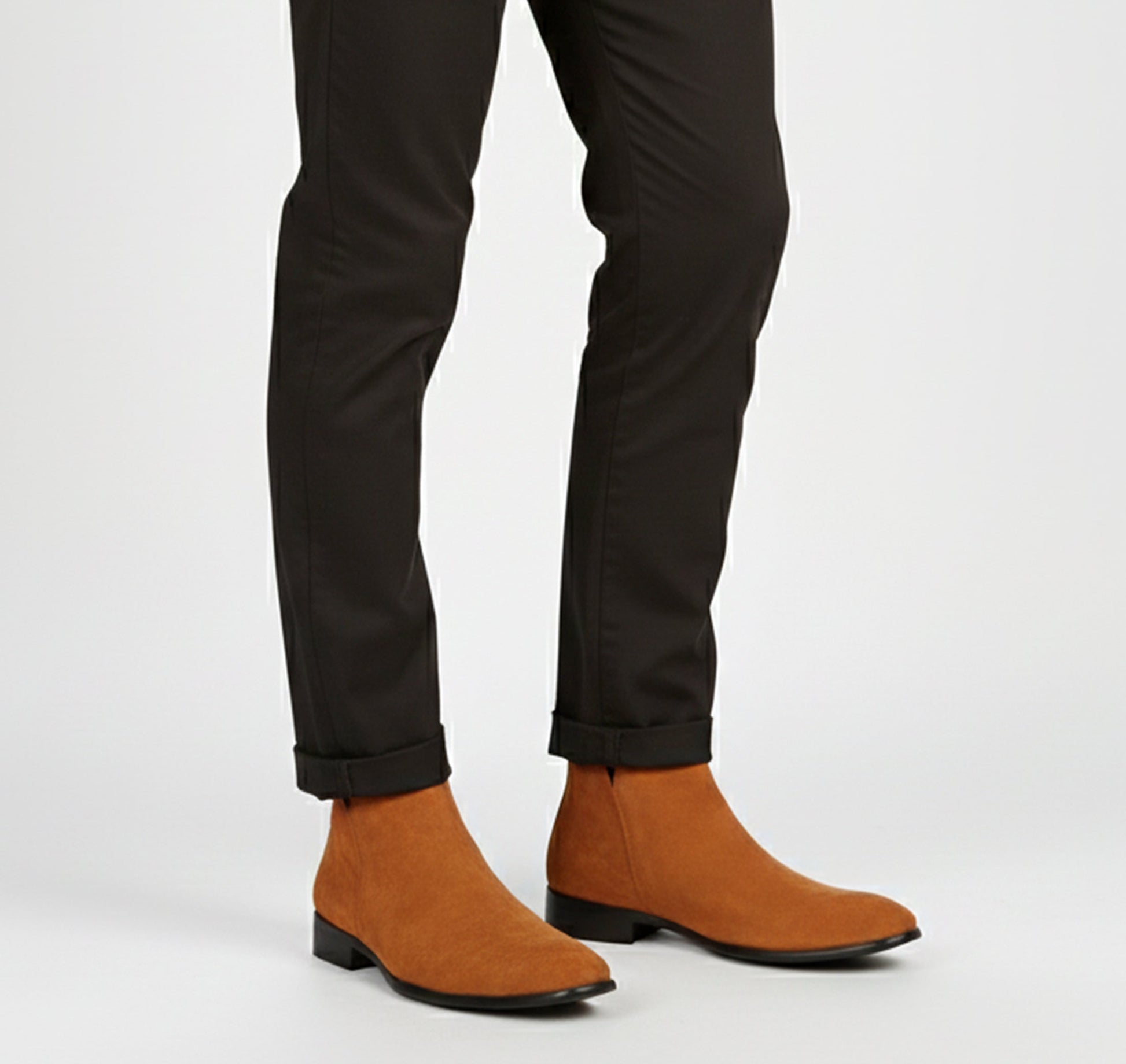 Men's suede winter Chelsea boots