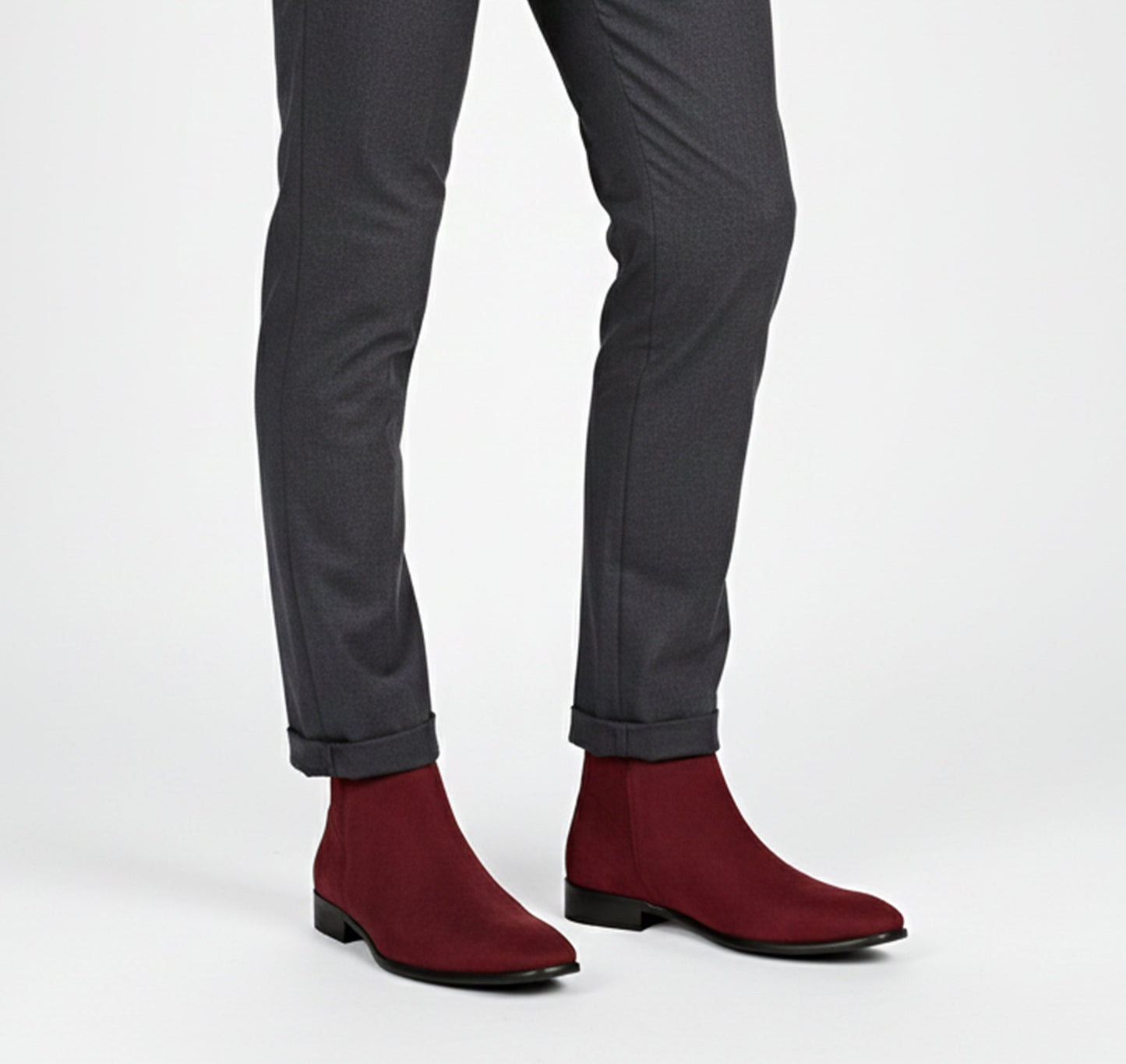 Men's suede winter Chelsea boots