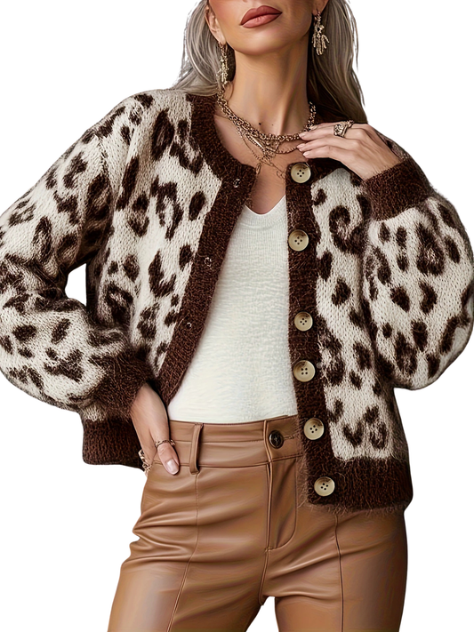 Esmee | Leopard Knit Cardigan