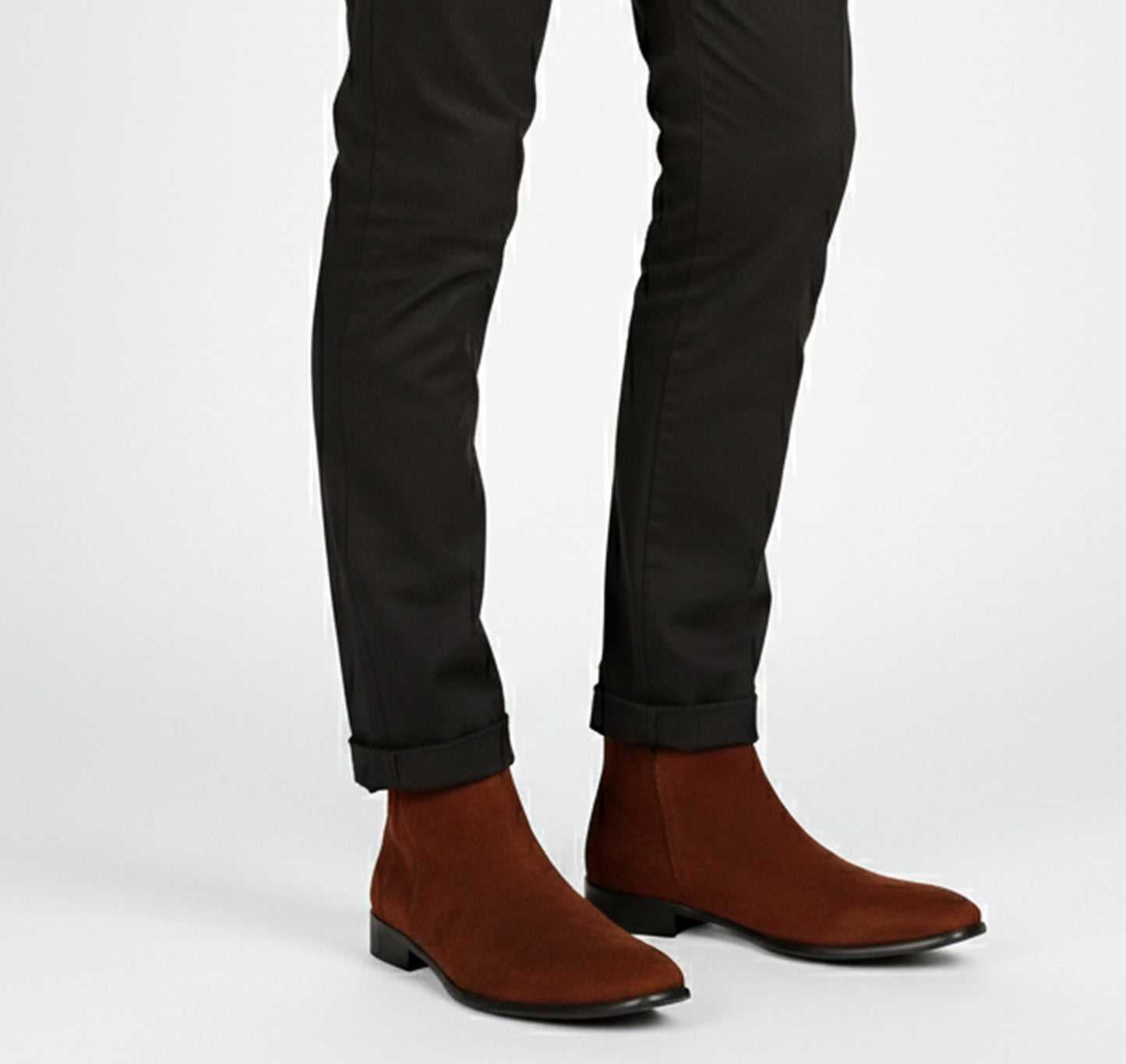 Men's suede winter Chelsea boots