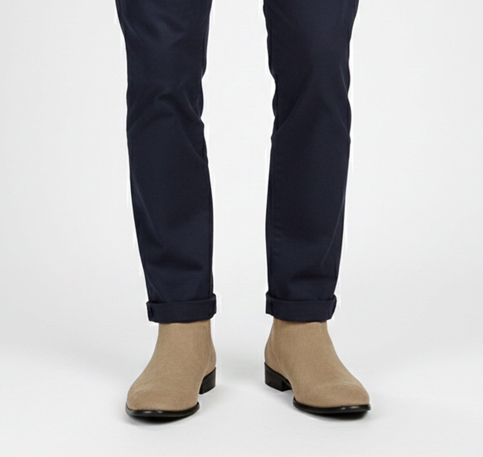 Men's suede winter Chelsea boots