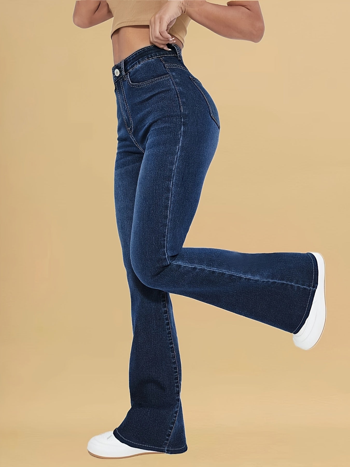 Inès | Dark Wash Flared Jeans