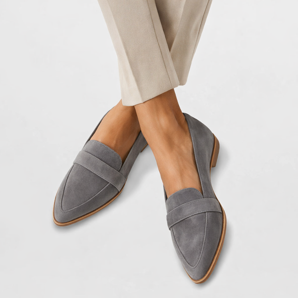 Isla | Pointed Suede Loafers