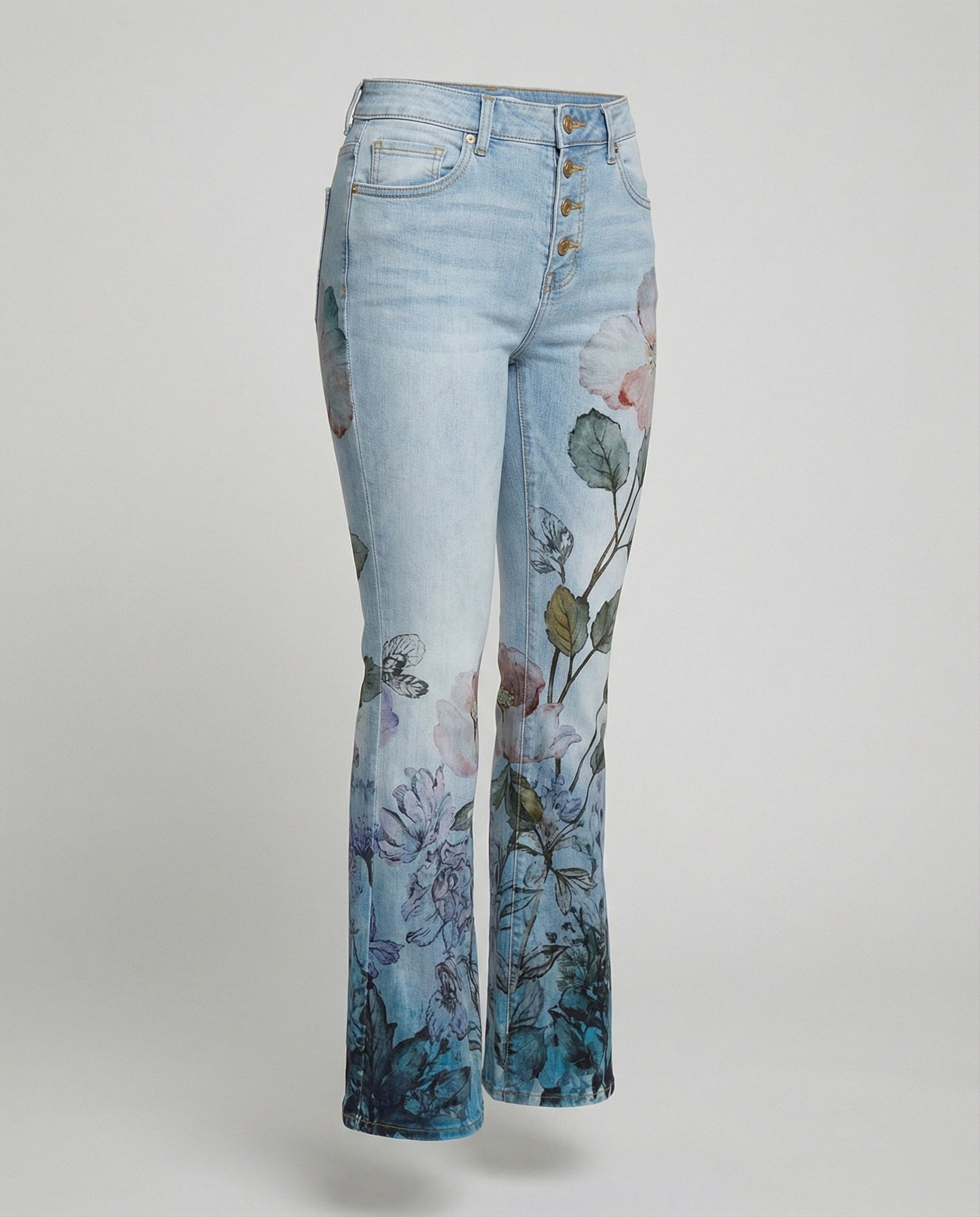 Mila | Floral Flared Jeans