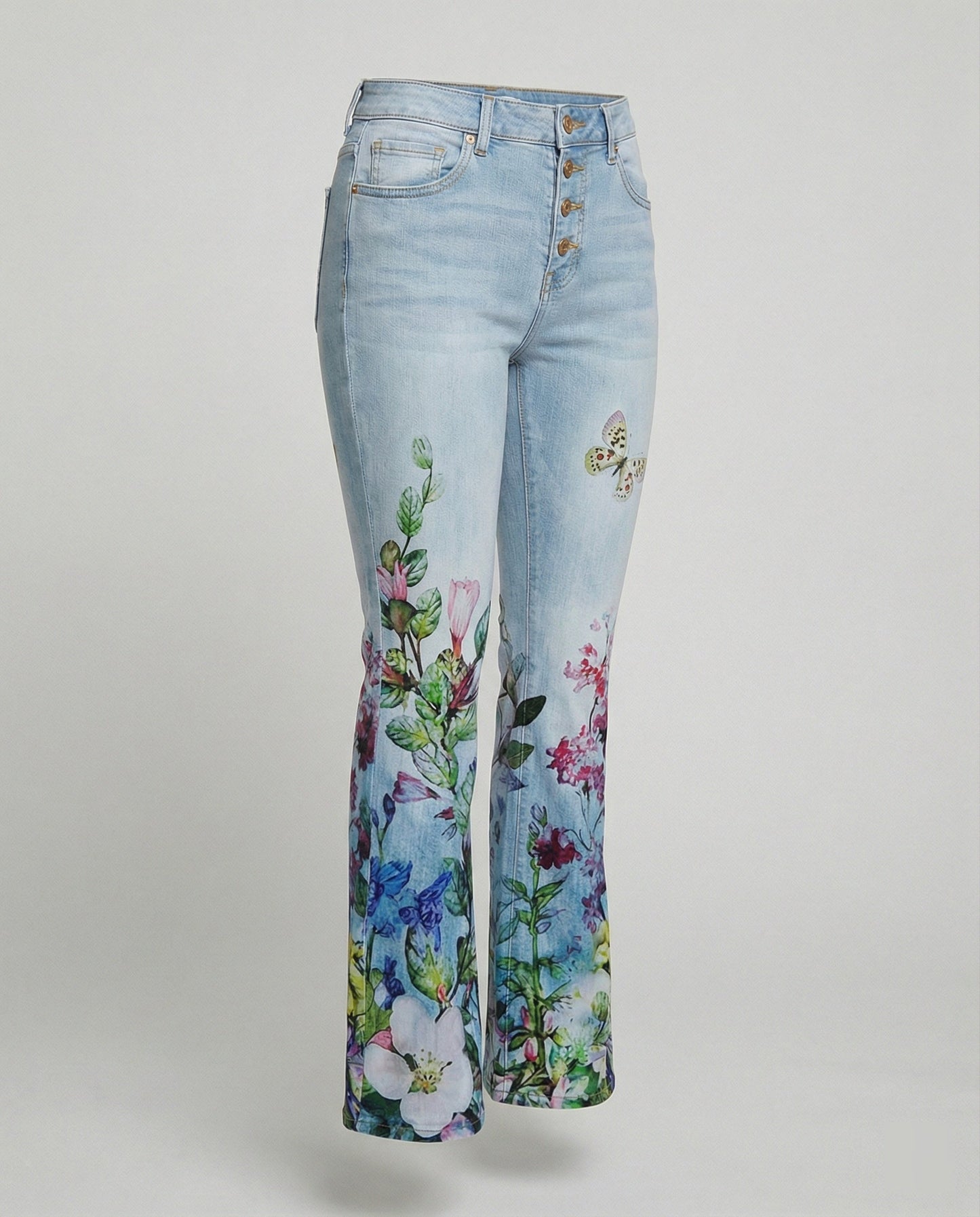 Mila | Floral Flared Jeans