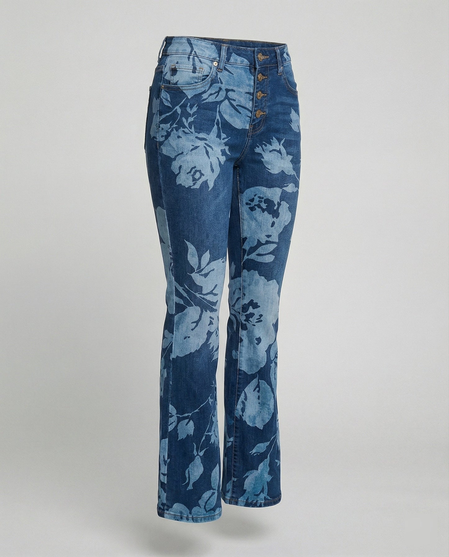 Mila | Floral Flared Jeans