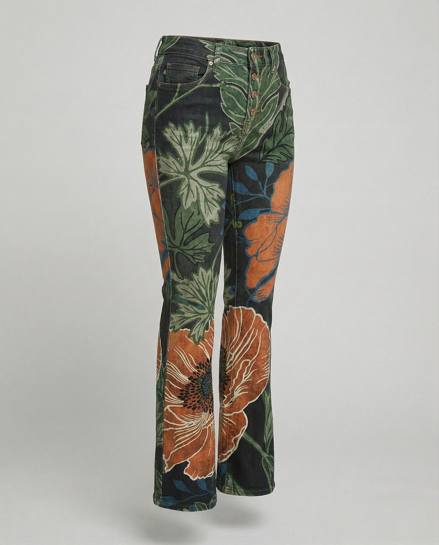 Mila | Floral Flared Jeans