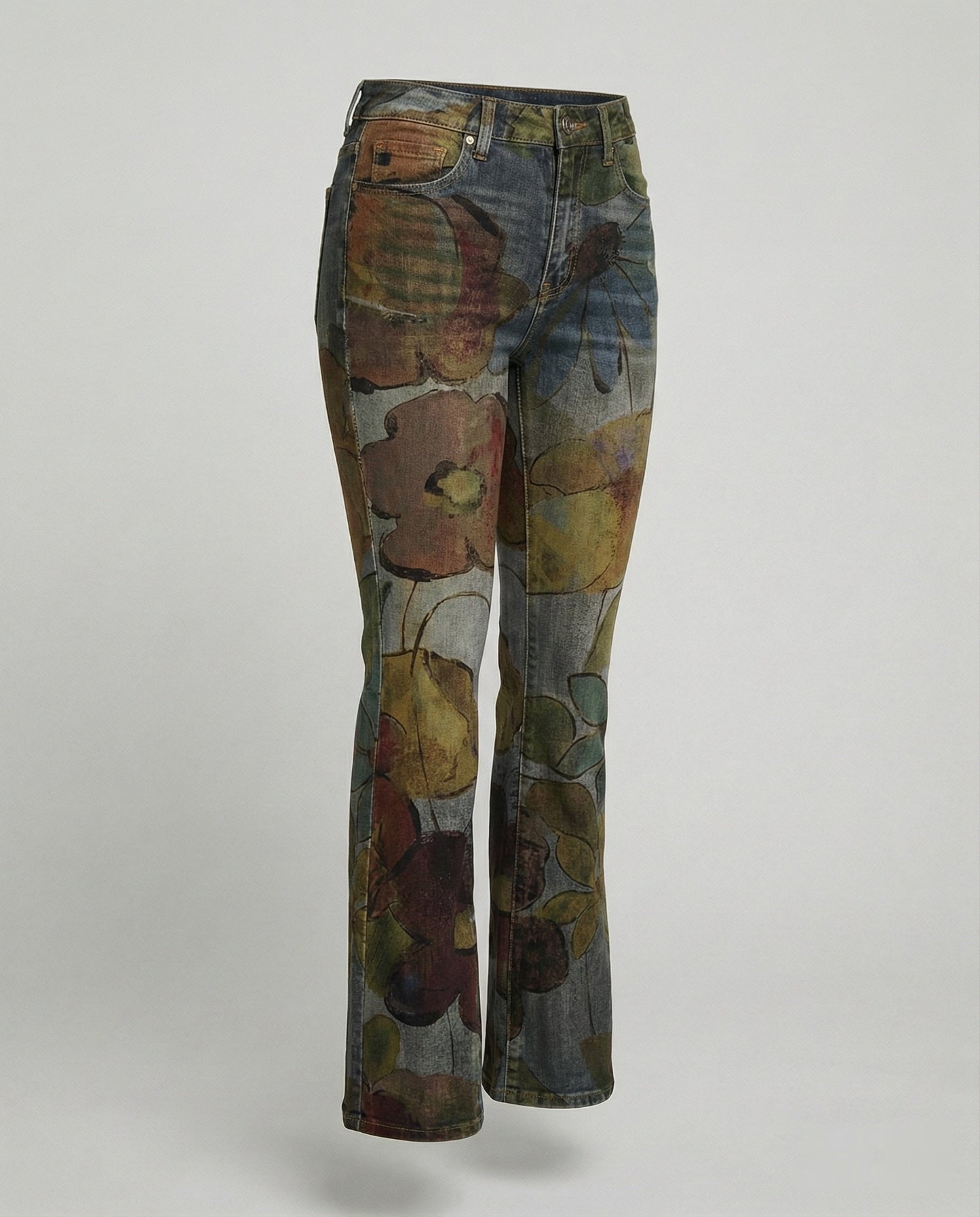Mila | Floral Flared Jeans