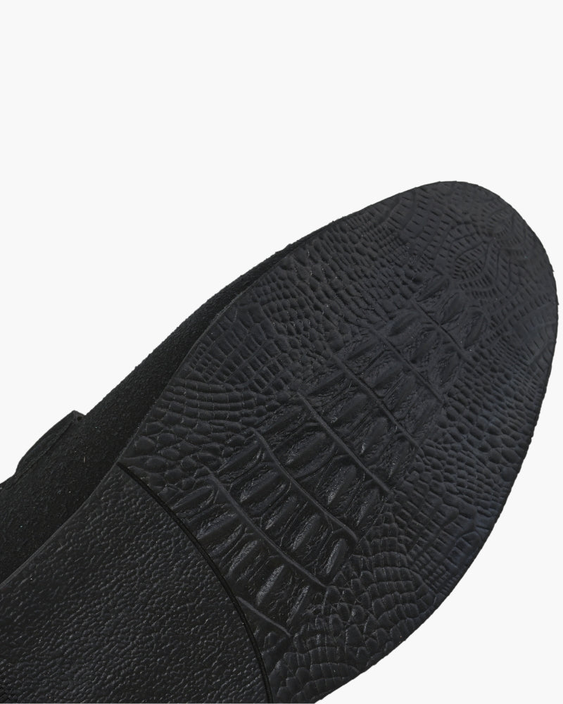 Boris | Gold Bit Suede Loafers