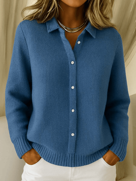 Imke | Collared Knit Cardigan