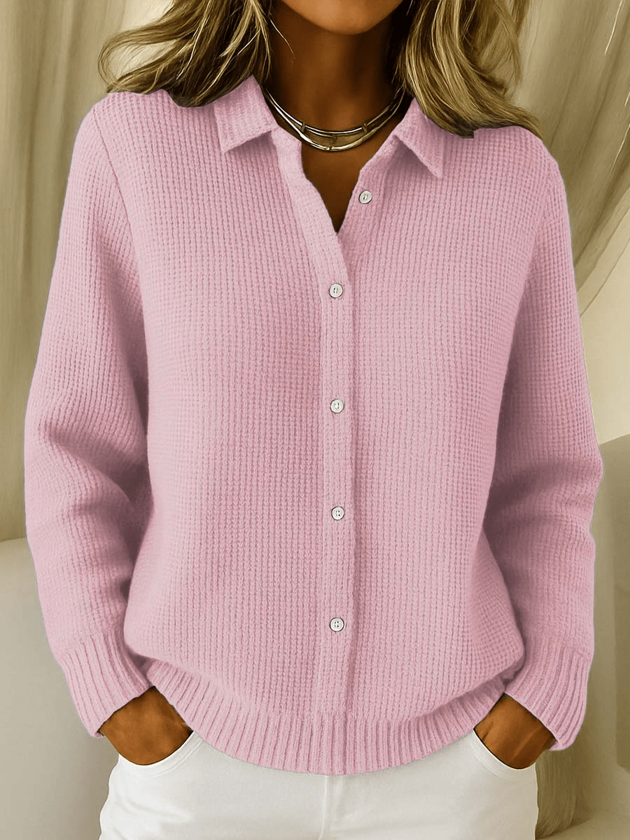 Imke | Collared Knit Cardigan