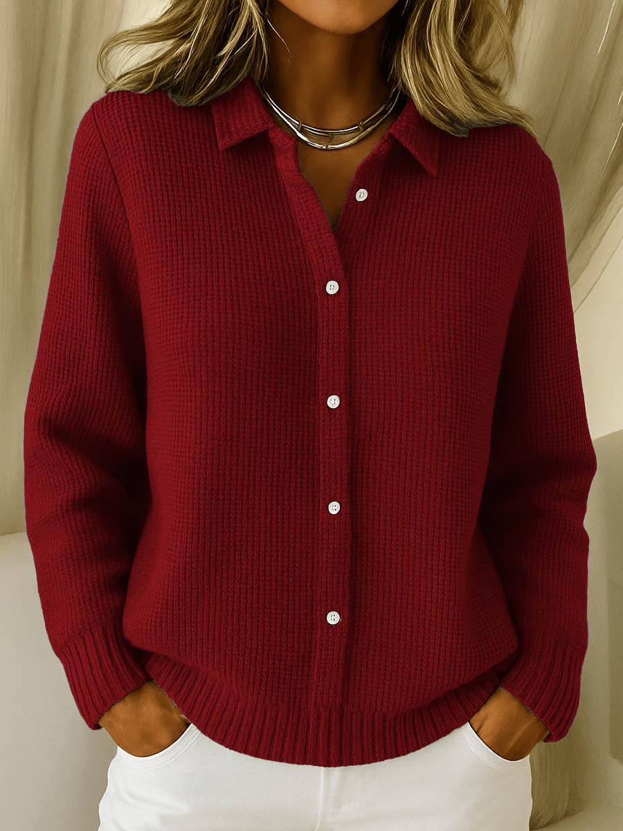 Imke | Collared Knit Cardigan
