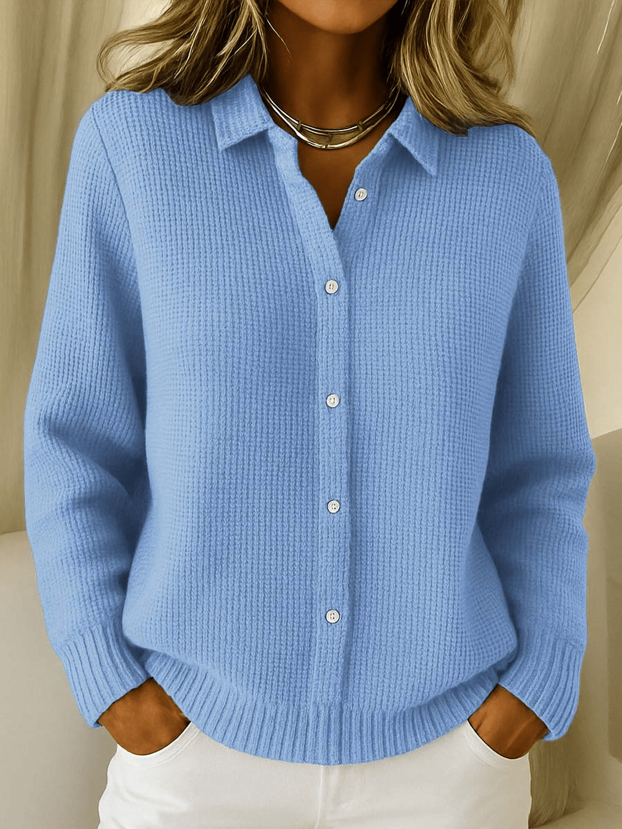 Imke | Collared Knit Cardigan