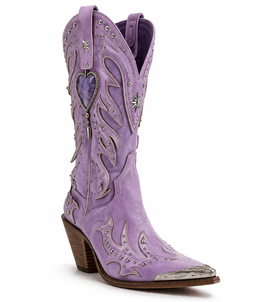 Lilac | Sculpted Heart Western Boot