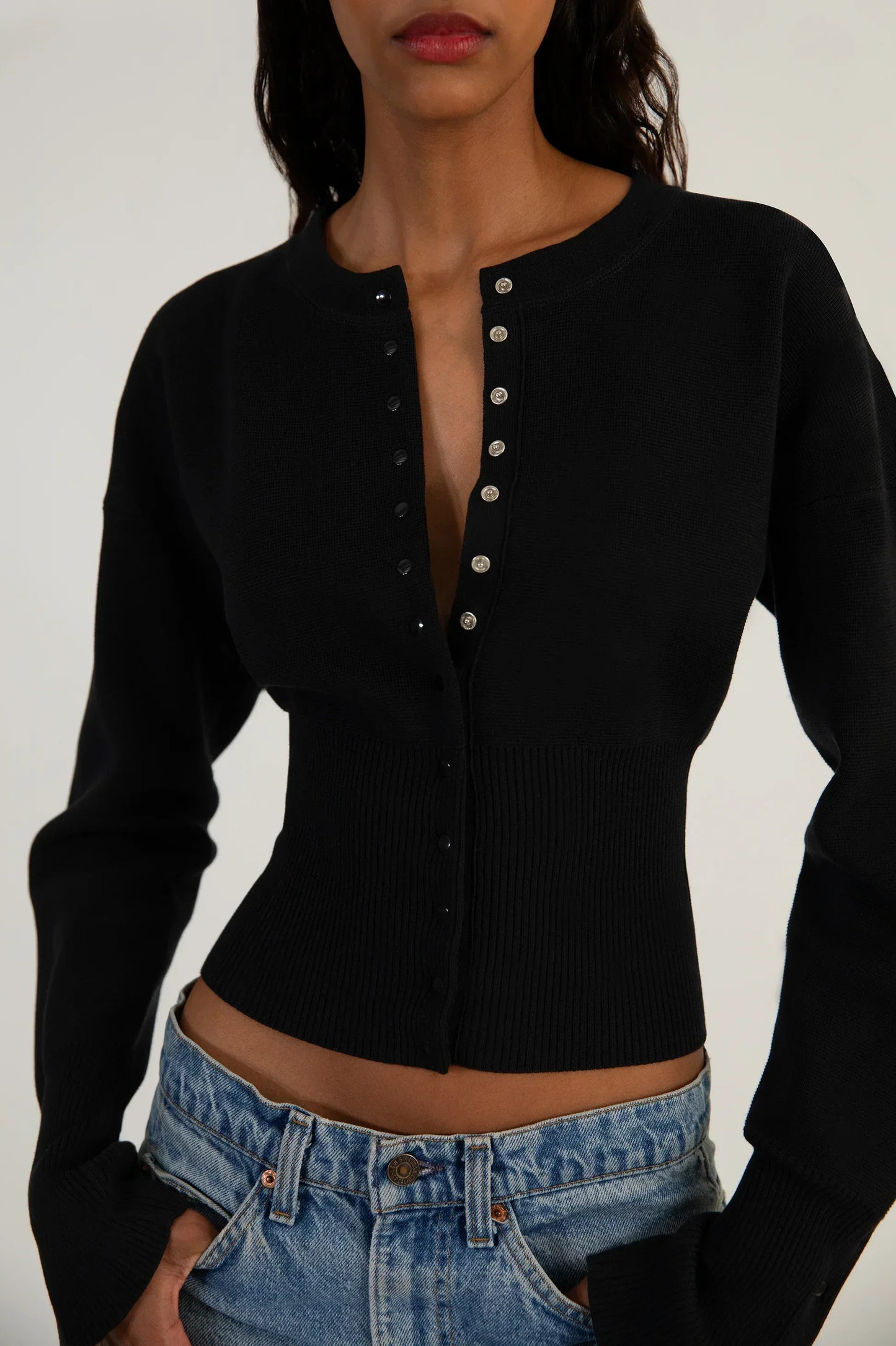 Renske | Cropped Button Cardigan