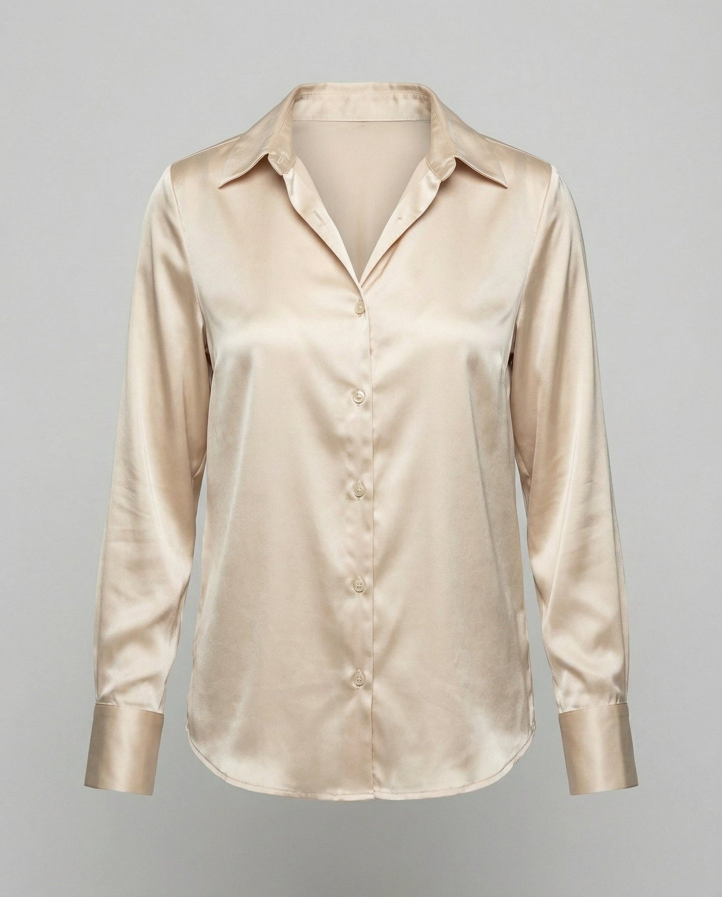 Women's Satin Long Sleeve Blouse