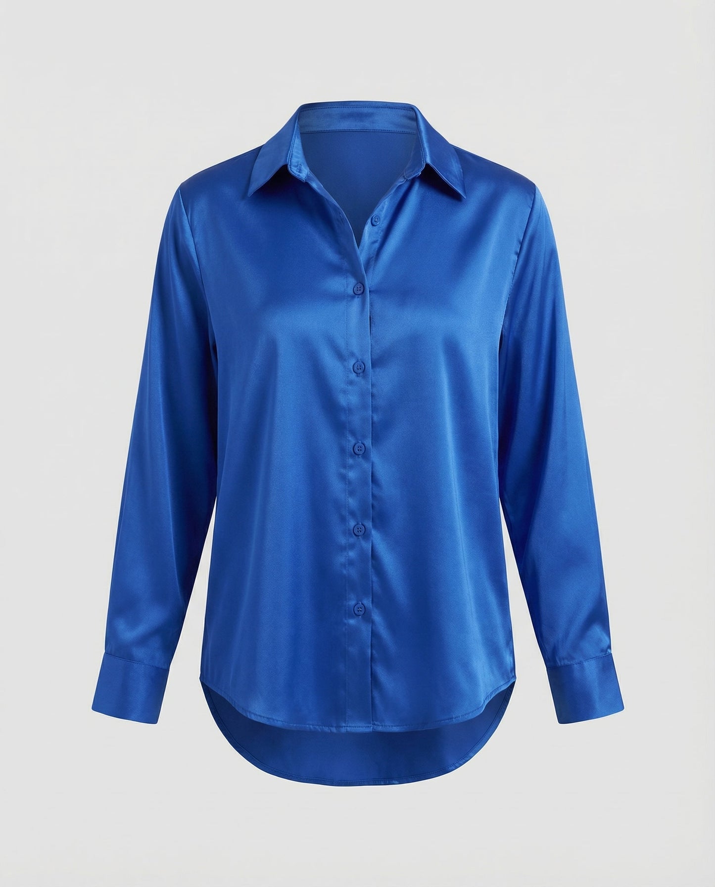 Women's Satin Long Sleeve Blouse