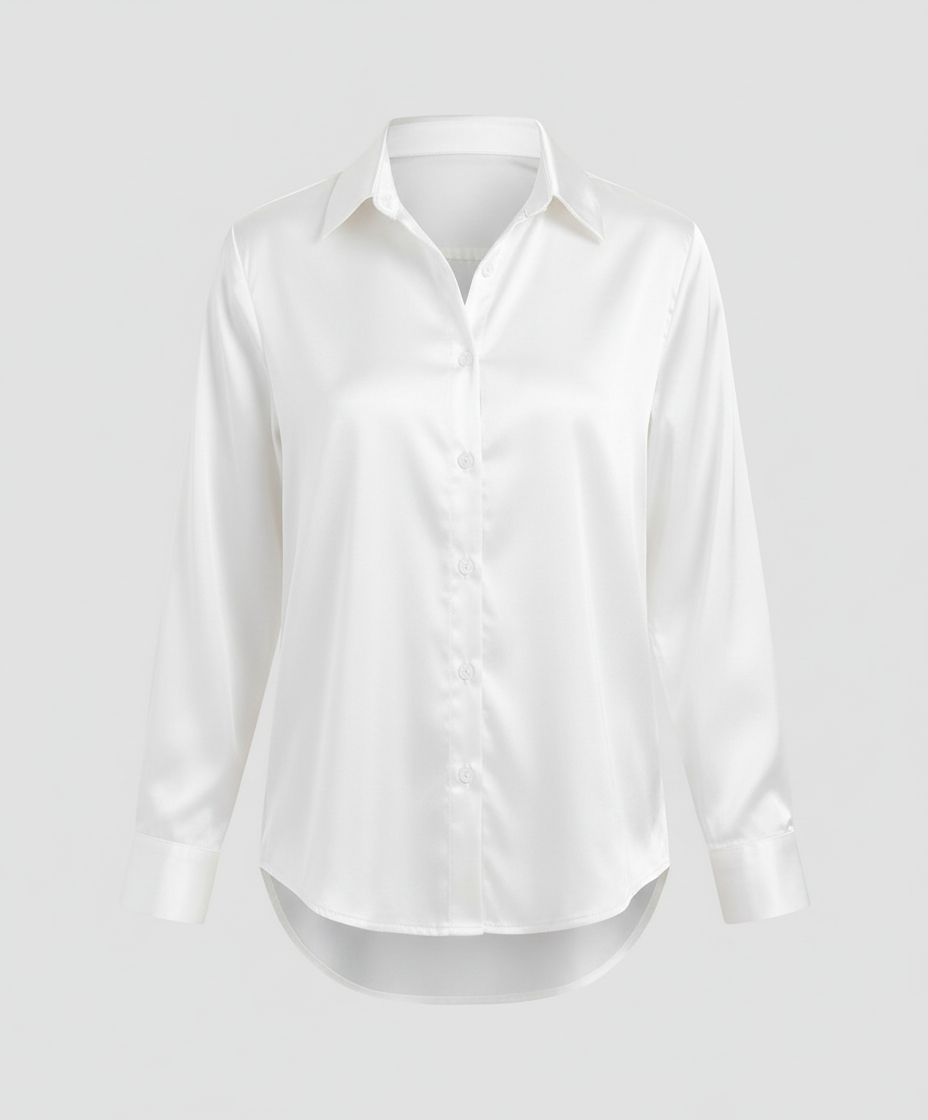 Women's Satin Long Sleeve Blouse