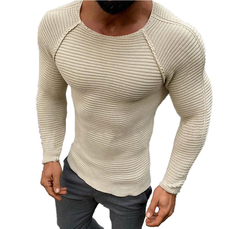 Men's Ribbed Long Sleeve Knit Top