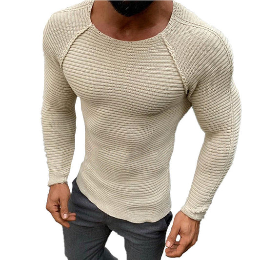 Men's Ribbed Long Sleeve Knit Top