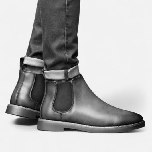 Men's grey Chelsea boots