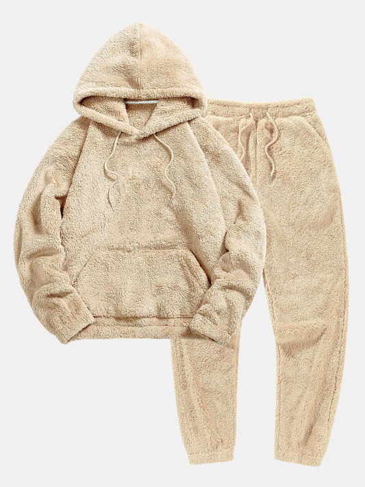Cosy Teddy Fleece Hoodie and Joggers Lounge Set