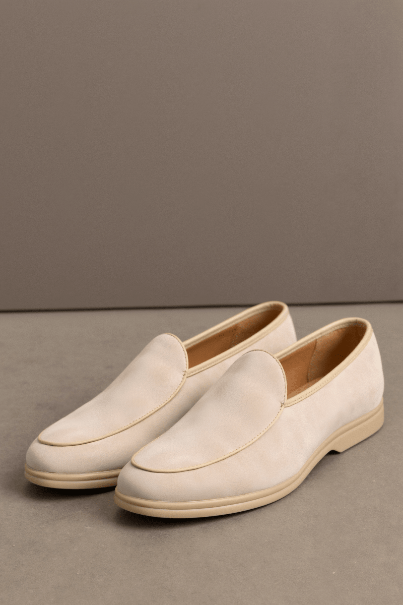 Men's soft suede loafers in brown