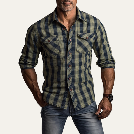 Men's Checked Long Sleeve Shirt